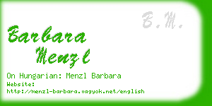 barbara menzl business card